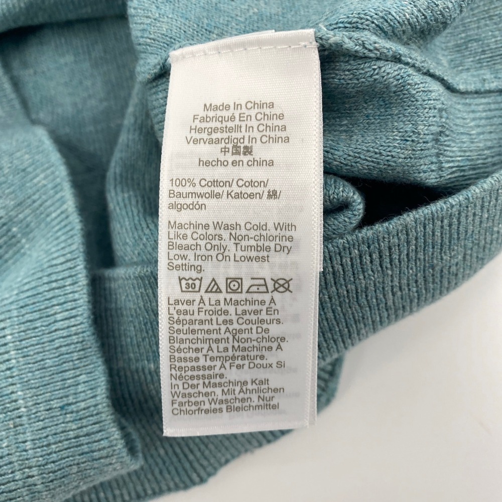NEW J.Crew Cotton Crewneck Sweater Mens XL Teal Re-Imagined Raglan Classic - Picture 5 of 13